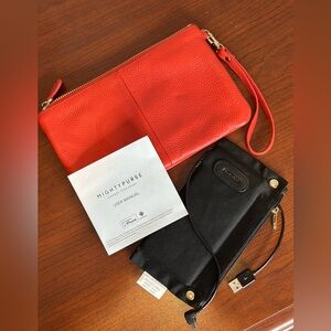 Red Leather Clutch